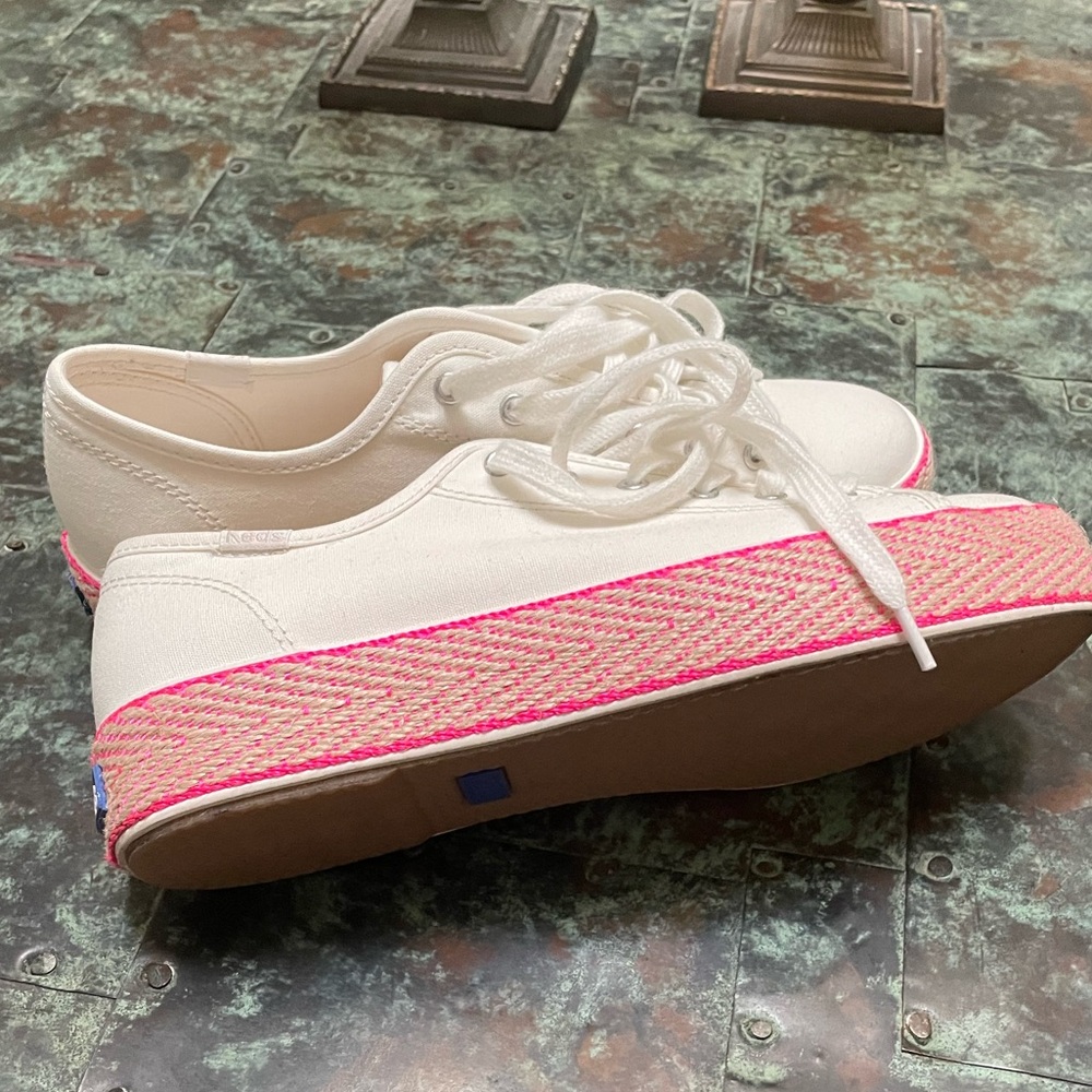 Keds with Pink Weave Platform